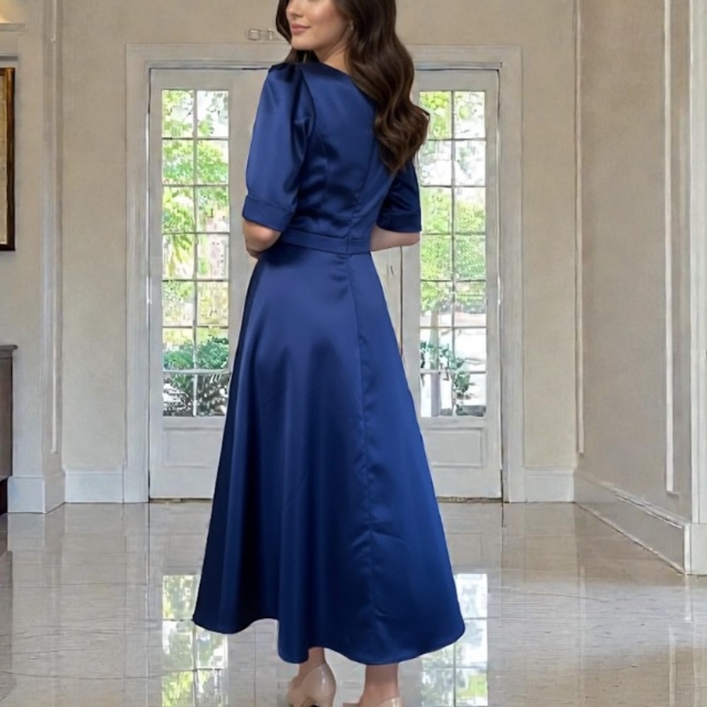 Elegant Navy Blue Women's Dress